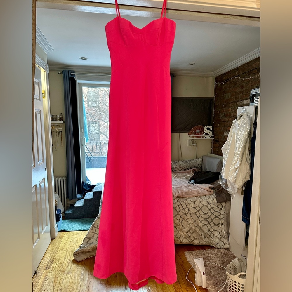 BCBGMaxAzria Strapless Pink Gown Maxi Dress size 2 XS Formal Barbie Bustier NWOT